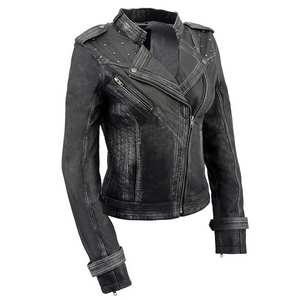 Chaquetas de cuero ajustadas para hombre superventas, chaqueta de lona rellena de algodón para mujer al por mayor de invierno, patrón sólido de punto - Product Image 6