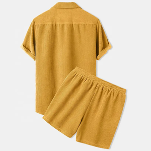 Venta al por mayor de alta calidad de encargo nueva llegada de algodón Jogging ropa deportiva gimnasio 2 piezas conjunto corto - Product Image 2