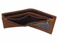 Dompet kulit asli bermerek kustom harga grosir untuk pria bisnis dompet kulit kasual harga masuk akal layanan OEM