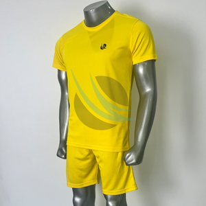 Ensembles deux pièces pour hommes, été, respirants, décontractés, séchage rapide, vêtements de sport, t-shirt à manches courtes, shorts de sport, impression par sublimation - Product Image 2