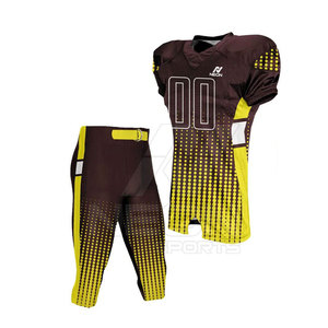 Uniforme de football américain respirant de haute qualité à bas prix, 100% polyester, pour vêtements de sport pour hommes adultes - Product Image 4
