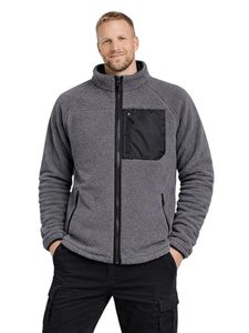 OEM Custom Made Winter <b>Warm</b> Fleece <b>Jackets</b> Embroidery Front Logo Breathable Fabric Zipper Closure Oversize Sherpa Men's <b>Jackets</b> - Product Image 1