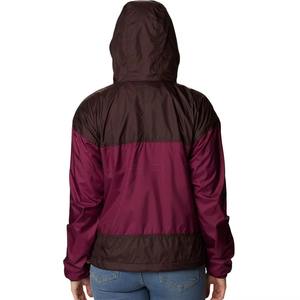 Chaqueta cortavientos de poliéster 100% para mujer de alta calidad tipo delgado con cuello con capucha logotipo personalizado para deportes y uso al aire libre - Product Image 5