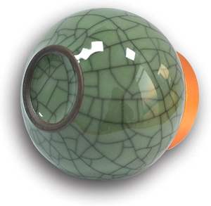 Modern Mini Decorative Ceramic Urn Small Cremation <b>Keepsake</b> for Human or <b>Pet</b> <b>Ashes</b> Metal Cracked Glaze Style - Product Image 3