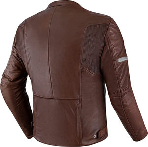 Veste de moto vintage Cafe Racer pour homme, en cuir véritable vieilli brun, veste décontractée d'hiver pour motards, toile - Product Image 3