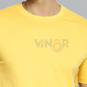 Venta al por mayor de secado rápido de manga corta de los hombres camisetas de algodón casual liso patrón sólido ajustado camisetas ajustadas para los hombres con OEM - Product Image 6