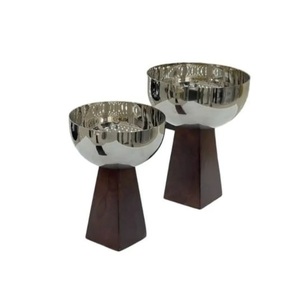 Cuenco de Chocolate con acabado dorado Vintage, cuenco de Metal para servir dulces, Base árabe elegante, Ramadán perfecto para decoración del hogar, soporte de postre - Product Image 6