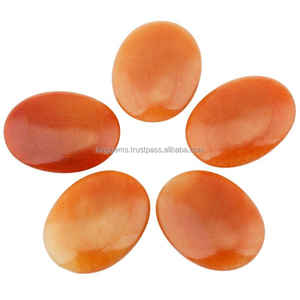 Venta al por mayor de piedra de Palma de Aventurina roja pulida tallada piedra semipreciosa para Reiki meditación Feng Shui curación de bolsillo - Product Image 2
