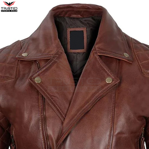 Meilleure vente Veste en cuir de haute qualité pour hommes imperméable réversible respirant matériau en toile col montant saison d'hiver avant - Product Image 5