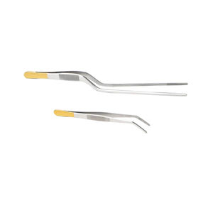 ชุดคีมคีบอาหารสำหรับเชฟแบบใหม่คีมคีบปลาสีเงินยาวตรงทำจากสแตนเลส - Product Image 2