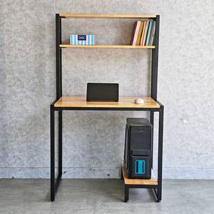 Simple Design 85x60x140cm <b>Small</b> Computer <b>Desk</b> with Integrated Rubber Wood Bookshelf Laptop Table-FD68065 - Product Image 3