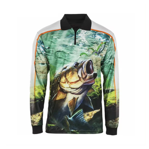 2024 Jersey de pesca transpirable 100% poliéster sublimación de secado rápido cómodo ropa deportiva para hombres mejor venta a granel - Product Image 1