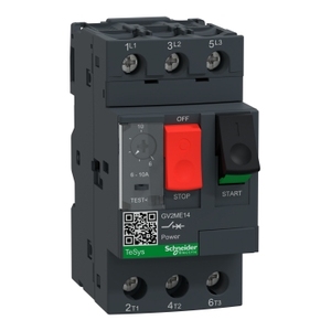 Interruttore Automatico Magnetotermico SCHNEIDER ELECTRIC TeSys GV2 3P 6-10A con Morsetti a Vite, 24 Unità con Terminali TQ - Product Image 1