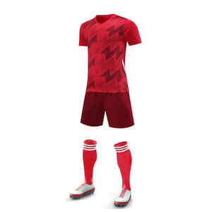 Ensemble d'uniformes d'entraînement de football imprimés personnalisables Tissu respirant à séchage rapide avec impression de numéro Vêtement teint - Product Image 3