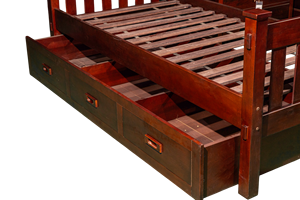 <b>Space</b>-<b>Saving</b> Beech Wood <b>Single</b> <b>Bed</b> With 3 Drawers Coffee Brown Color - Product Image 4