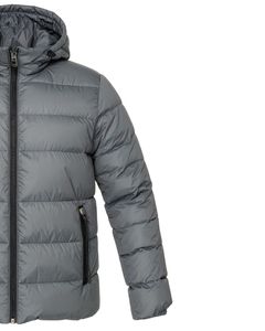 Chaqueta Acolchada Gris para Hombre con Capucha, Abrigo Acolchado Ligero y Cortavientos para Actividades al Aire Libre - Product Image 3