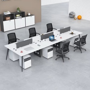 Table de bureau modulaire contemporaine en panneaux de bois, extensible, design moderne, poste de travail, usage commercial, table d'ordinateur, exécutive - Product Image 3