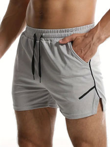 Pantalones cortos de gimnasio de secado rápido para hombre 100% algodón patrón sólido logotipo personalizado para correr Atlético deporte Fitness y trotar en la playa - Product Image 5