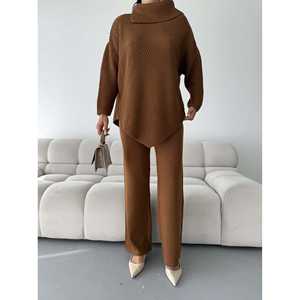 ชุดเสื้อสเวตเตอร์คอปกถักสำหรับผู้หญิง คอลเลกชัน 1555 - Product Image 1