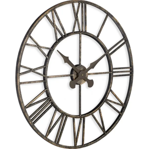 Reloj de pared de Metal redondo atractivo de latón AK en reloj personalizado con acabado antiguo dorado para decoración de pared/decoración del hogar - Product Image 3