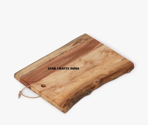 Tabla de cortar de madera de mejor grado de alta calidad para cocina, tabla de charcutería de madera maciza utilizable de doble cara reversible - Product Image 5