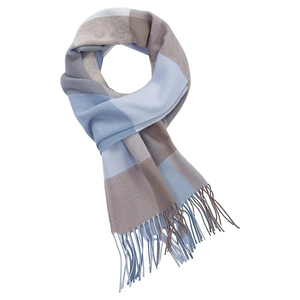 Custom Fashion Winter Knitted Cotton Canvas Breathable <b>Scarf</b> for Women Long Striped Solid Colors Daily Wear Spring - Product Image 6