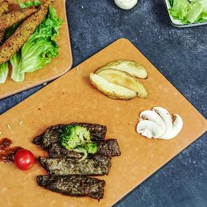 Toptier Planche à découper en fibre de bois pour la cuisine avec poignée Planche à découper en bois de cuisine antidérapante - Product Image 5