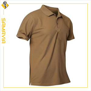 SAMAVIA Industry Polos à la mode pour hommes femmes | 100% coton de haute qualité, manches courtes, anti-rides, t-shirts polo pour hommes - Product Image 3