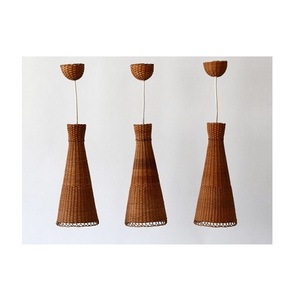 Hot Sale New Retro Farmhouse LED <b>Table</b> <b>Lamp</b> with Rattan <b>Wicker</b> Fabric Shade Natural Finish - Product Image 3