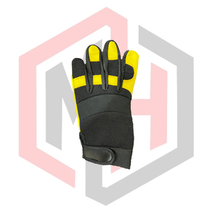 Black Yellow Custom Material Safety <b>Gloves</b> Knit Wrist Cuff Anti-Vibration Lightweight Non-Slip Flexible <b>Touch</b> <b>Screen</b> Function - Product Image 3