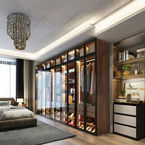 Armoire de chambre autoportante moderne, durable, écologique, grande capacité, avec portes en teck massif, en provenance d'Indonésie - Product Image 3