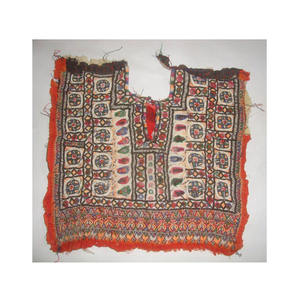 Trending Afghani Tribal Dress <b>Patch</b> Vintage Embroidery Mirror Work Handmade <b>Applique</b> <b>Patch</b> Sewing Craft Cotton Fabric Neck Yoke - Product Image 2