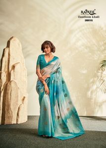Dernier Designer Georgette Soie Numérique Imprimé Travail Saree Indien Pakistanais Style pour Fête Ethnique Salwar Kameez par Fab Zone - Product Image 2