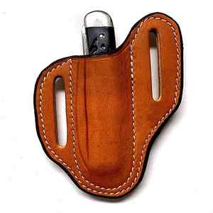 Haute qualité couteau pliant gaine couverture peau de vache couteau couverture pliant stockage peau de vache couverture extérieur couteau gaine cuir - Product Image 1