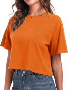 Camisetas cortas para mujer, camisetas cortas de media manga con hombros caídos, Camisetas básicas informales de verano Y2K, camisetas cortas informales de gran tamaño - Product Image 2