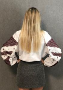 Blusa étnica de manga larga bordada rumana elegante a la moda para mujer - Product Image 3