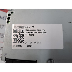 AUTORADIO VOLKSWAGEN Golf 6 Berlina 1K0035186AA (08>12) - Product Image 6