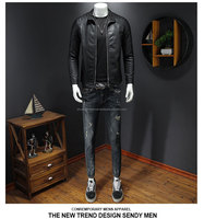 Nouvelle conception, veste de moto en cuir véritable pour homme, denim, hiver, coupe ajustée, réversible, coupe-vent, respirante, séchage rapide, fermeture éclair