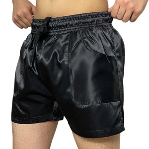 Short décontracté taille moyenne pour hommes Séchage rapide Confortable Motif solide Fermeture à taille élastique pour l'été 100% Polyester - Product Image 1