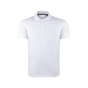 Polos pour hommes %95 coton %5 lycra 180 GSM couleur blanche - Product Image 1