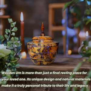 Urn <b>for</b> <b>ashes</b> Cremation Burial Fractal Burning Design <b>For</b> human and pet Large male box - Product Image 3