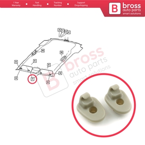 BCF2500 2 ชิ้นคลิปบังแดด 1AR26BD1AA สำหรับลิเบอร์ตี้ 2005-2012 ไนโตร 2008-2012 - Product Image 5