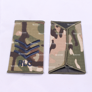 Epaulette แผ่นรองไหล่สำหรับเครื่องแบบการค้าใช้แถบเลื่อนยศติดป้ายได้เองคุณภาพสูงงานแฮนด์เมด - Product Image 1