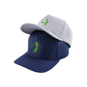 Casquette de golf classique à 5 panneaux, logo personnalisé, trous découpés au laser, fermeture snapback réglable, vente en gros, directement de l'usine au Vietnam - Product Image 6