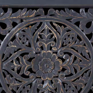 Tablero lateral de madera de mango de diseño de lujo moderno en color marrón con aparador de muebles de diseño ranurado lateral 2 puertas - Product Image 3