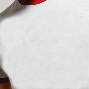 Camiseta Ringer Slim Fit para hombre-100% algodón, ribete en contraste, blanco liso, estilo jersey de fútbol - Product Image 6