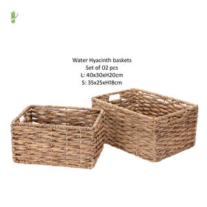 VGREENART VIETNAM MARQUE Matériaux faits à la main en jacinthe d'eau Décor VGA WB24 Modèle Panier pour la maison Restaurant Hôtel Fermeture à glissière - Product Image 2