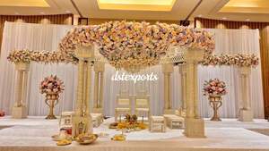 ชุดตกแต่งแบบสามเสาสำหรับงานแต่งแบบดั้งเดิมของ Triveni hindu เสาสามเสาสำหรับงานแต่งในสหราชอาณาจักร - Product Image 6