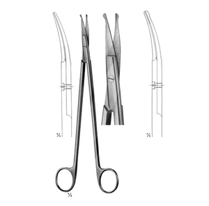 Ciseaux chirurgicaux cardiovasculaires et neurochirurgicaux en acier inoxydable pour usage médical 220 mm STRULLY Ciseaux à pointe fine - Product Image 1