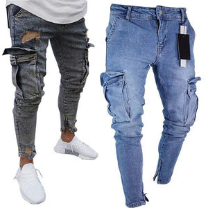 Pantalones Vaqueros de Mezclilla Ajustados de Estilo Moderno Personalizados para Hombre, Venta Directa de Fábrica, Jeans de Mezclilla Modernos para Hombre - Product Image 4